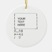 Bunny Protest Sign/ ASCII Text Art Keramisch Ornament (Voorkant)