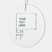 Bunny Protest Sign/ ASCII Text Art Keramisch Ornament (Links)