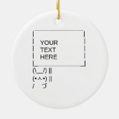 Bunny Protest Sign/ ASCII Text Art Keramisch Ornament (Achterkant)