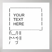 Bunny Protest Sign/ ASCII Text Art Poster (Voorkant)