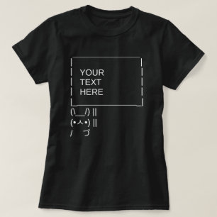 Bunny Protest Sign/ ASCII Text Art T-shirt