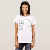 Bunny Protest Sign/ ASCII Text Art T-shirt (Voorkant volledig)