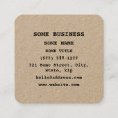 Bunny Protest Sign/ ASCII Text Art Vierkante Visitekaartje (Achterkant)