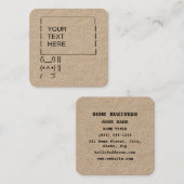 Bunny Protest Sign/ ASCII Text Art Vierkante Visitekaartje (Voorkant / Achterkant)