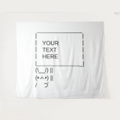 Bunny Protest Sign / Customizable ASCII Text Art Wandkleed (Voorkant (horizontaal))