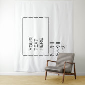 Bunny Protest Sign / Customizable ASCII Text Art Wandkleed (In situ)