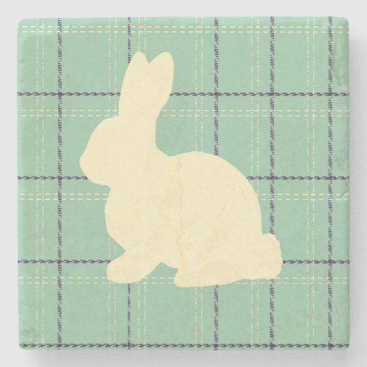 Bunny Pset Painting Marble Stone Onderzetter (Voorkant)