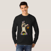 Bunny Pug Dabbing Dog Happy Paast Day Egg Hunt T-shirt (Voorkant volledig)