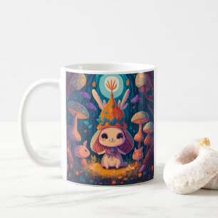 Bunny Queen Fantasy Bos Illustratie Mok
