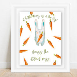 Bunny - Raad de zoete puinhoop baby shower spel Poster