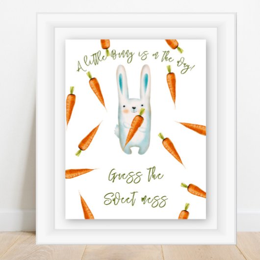 Bunny - Raad de zoete puinhoop baby shower spel Poster