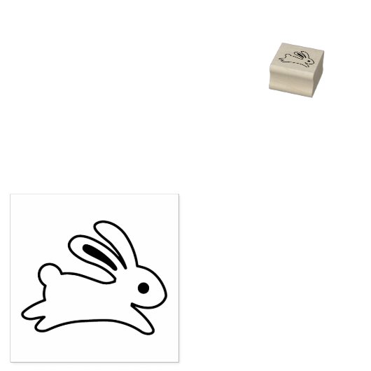 Bunny Rabbit 2 Rubberstempel (Gestempeld)
