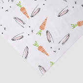 Bunny Rabbit and Carrot Pattern-papier Tissuepapier (Detail)