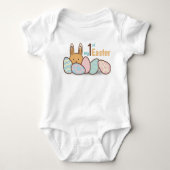 Bunny Rabbit and Eggs My 1st Easter Personalized Romper (Voorkant)