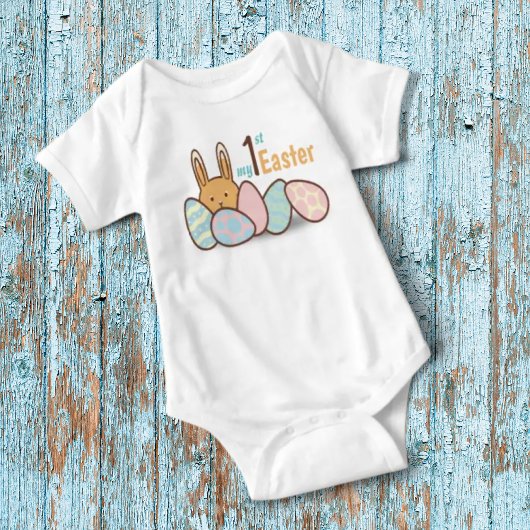 Bunny Rabbit and Eggs My 1st Easter Personalized Romper