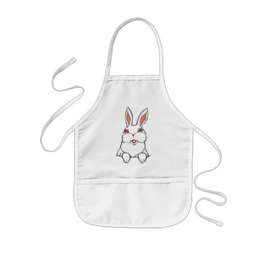 Bunny Rabbit Apron Easter Bunny Kid's BBQ Apron Kinder Schort (Voorkant)