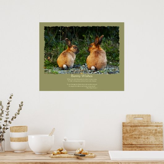 BUNNY RABBIT ART & Poem for Kids Poster (Keuken)