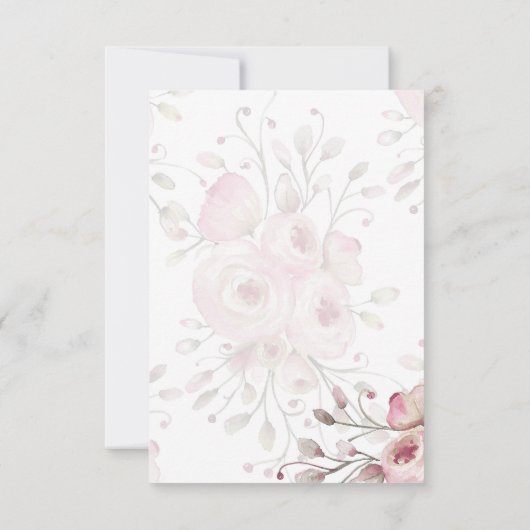 Bunny Rabbit Baby Meisje Luier Raffle Tickets Kaart (Achterkant)