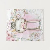 Bunny Rabbit Baby shower Banner Achtergrond Wall A Wandkleed (Voorkant (horizontaal))