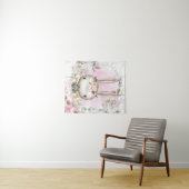 Bunny Rabbit Baby shower Banner Achtergrond Wall A Wandkleed (In Situ (horizontaal))