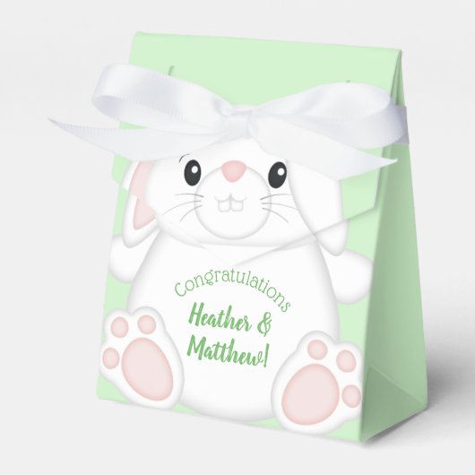 Bunny Rabbit Baby shower Bedankdoosjes (Voorkant Zijde)