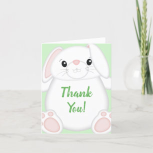 Bunny Rabbit Baby shower Bedankkaart