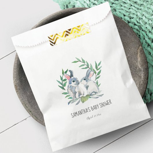 Bunny Rabbit Baby shower Bedankzakje