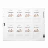 Bunny Rabbit baby shower bibliotheekplaten Etiket (Full Sheet)