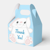 Bunny Rabbit Baby shower Blue Bedankdoosjes (Voorkant Zijde)