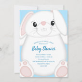 Bunny Rabbit Baby shower Blue Kaart (Voorkant)