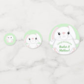 Bunny Rabbit Baby shower Confetti (Achterkanten)