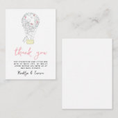 Bunny Rabbit Baby shower Dank je Notitiekaartje (Voorkant / Achterkant)