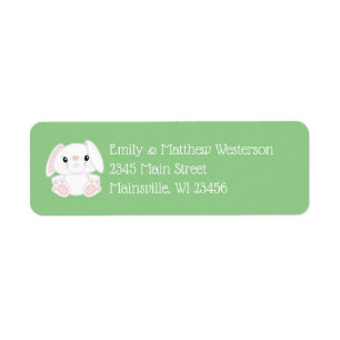 Bunny Rabbit Baby shower Etiket
