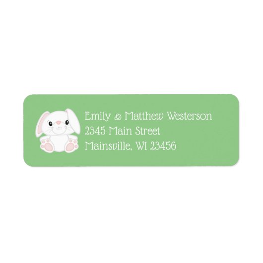 Bunny Rabbit Baby shower Etiket (Voorkant)