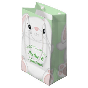 Bunny Rabbit Baby shower Green Klein Cadeauzakje
