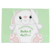 Bunny Rabbit Baby shower Groot Cadeauzakje (Achterkant)