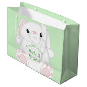 Bunny Rabbit Baby shower Groot Cadeauzakje (Voorkant Gekanteld)