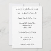 Bunny Rabbit Baby shower Invitation Baby Kaart (Achterkant)