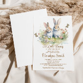 Bunny Rabbit Baby shower Invitation Kaart