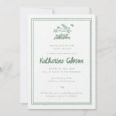 Bunny Rabbit Baby Shower Invitation Kaart (Voorkant)