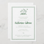 Bunny Rabbit Baby Shower Invitation Kaart (Voorkant / Achterkant)