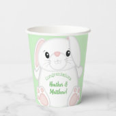 Bunny Rabbit Baby shower Papieren Bekers (Achterkant)