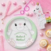 Bunny Rabbit Baby shower Papieren Bordje (Feest)