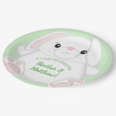 Bunny Rabbit Baby shower Papieren Bordje (Gekanteld)
