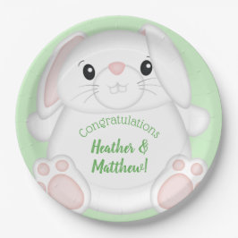 Bunny Rabbit Baby shower Papieren Bordje