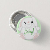 Bunny Rabbit Baby shower Ronde Button 3,2 Cm (Voorkant /achterkant)