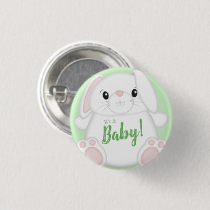 Bunny Rabbit Baby shower Ronde Button 3,2 Cm