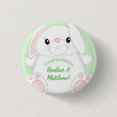 Bunny Rabbit Baby shower Ronde Button 3,2 Cm (Voorkant)