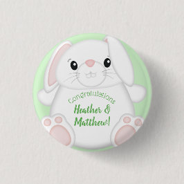 Bunny Rabbit Baby shower Ronde Button 3,2 Cm
