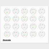 Bunny Rabbit Baby shower Ronde Sticker (Vel)